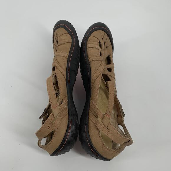 $120 Jambu Dune Strappy Leather Sandals 8.5 All Terra Sport Walking Shoes Tan - Picture 5 of 9